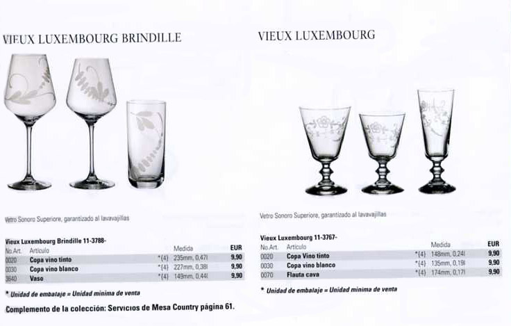 Villeroy and Boch cristal Luxembourg
